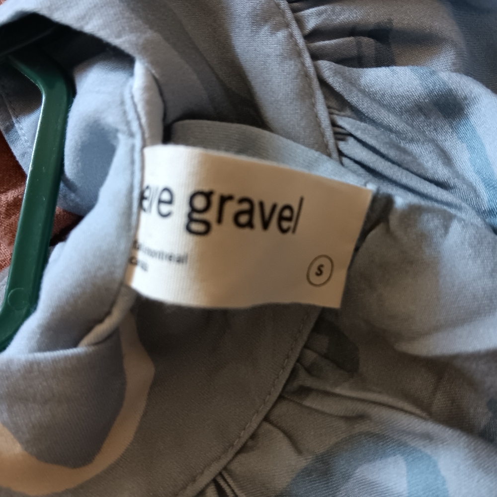EVE GRAVEL Pale Blue + White Viscose Mini Dress S - Picture 3 of 4